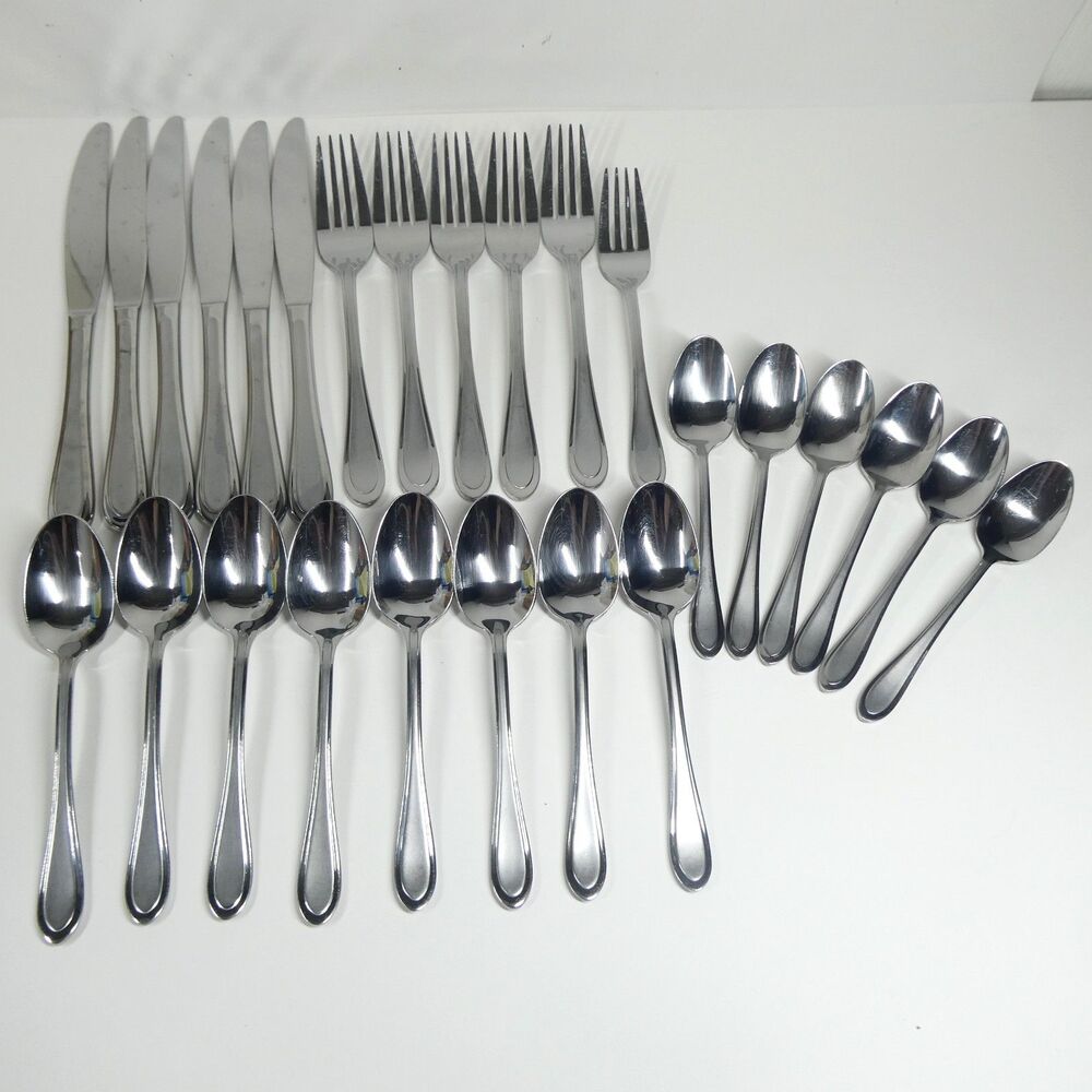 Oneida Joanne Stainless Flatware Lot 26pc Forks Spoons Knives